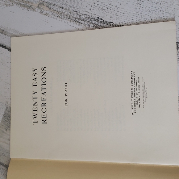 Vintage Twenty Easy Recreations for piano, sheet music piano book - Picture 3 of 5